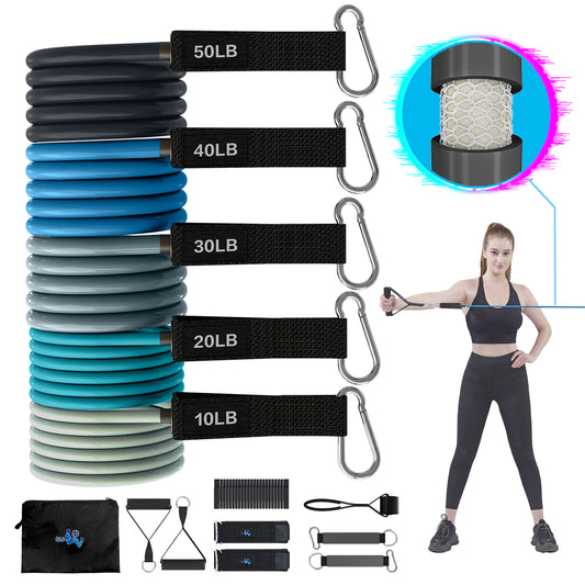 Weue Ripstop And Abrasion Resistant 11 Pcs Resistance Band Set